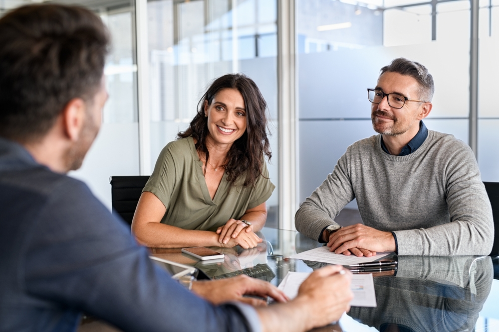 People discussing work
